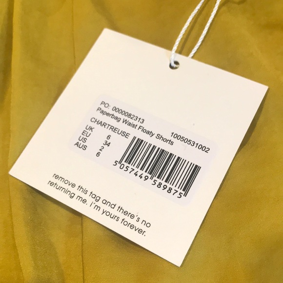 NWT MISSGUIDED floaty chartreuse shorts ▪️sz 2 - Picture 6 of 8